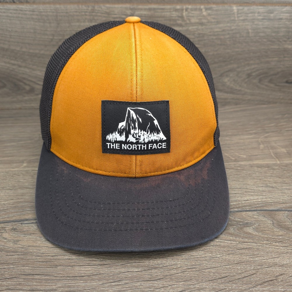 The North Face Hat Cap Mens Fitted L XL Orange Black Outdoor Lifestyle Hike Camp